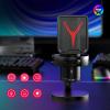 Akozon Gaming Microphone RGB Effect USB Condenser PC Mic Clear Sound Quality for Streaming Podcasts view 2