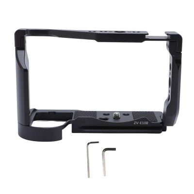 Camera Cage Arca Type QR Plate 1/4 3/8 Screw Holes Video Rig for ZV E10II RS2 RS3 RS4 Stabilizer
