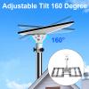 Adjustable Rectangular Satellite Roof Mount 360 Degree Rotation and 160 Degree Tilt with Adjustable Pipe Adapter and Pole Mount view 2