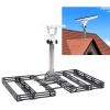 Adjustable Rectangular Satellite Roof Mount 360 Degree Rotation and 160 Degree Tilt with Adjustable Pipe Adapter and Pole Mount view 3