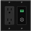 RiteAV 15A Power Outlet 1 Port SC-APC-Simplex 1 TOSLINK Jack Decorative Wall Plate [Black] view 1