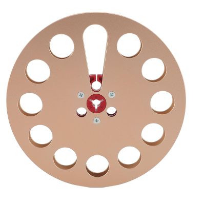 1/4 7 Inch Empty Tape Reel, Aluminum Alloy Universal Open Reel Sound Tape Empty Reel, for Studer Opening Machine Parts (Gold)