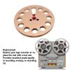 1/4 7 Inch Empty Tape Reel, Aluminum Alloy Universal Open Reel Sound Tape Empty Reel, for Studer Opening Machine Parts (Gold) view 2