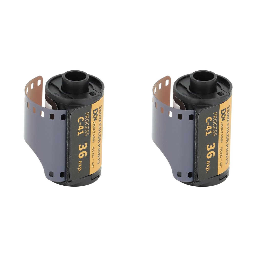 2 Roll Camera Color Print Film, 36 Sheets 35mm Fine Grain Wide Exposure Latitude HD Camera Color Negative Film for 135 Camera, ISO 320 to 400 High Contrast Color Print Film