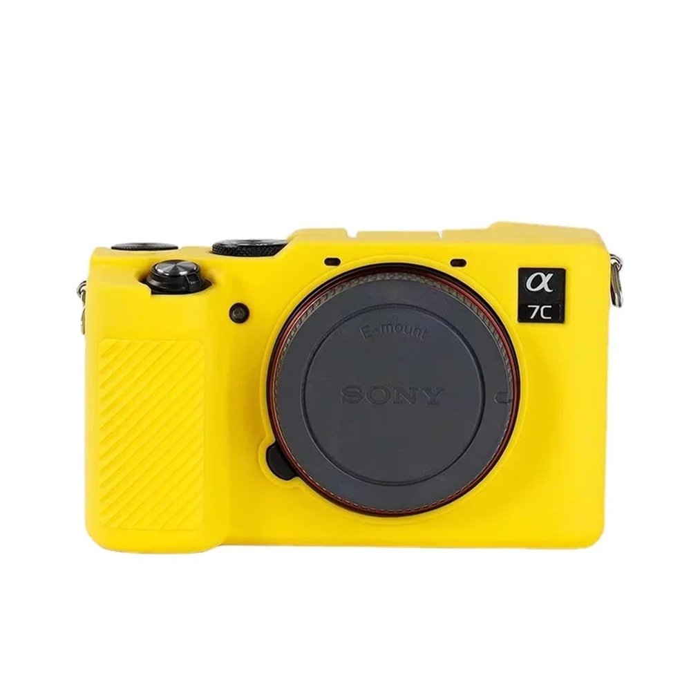 A7C Silicone Case Rubber Body Cover Protector Frame Skin Fit for Sony A7C Alpha 7C ILCE-7C Camera Soft(Camera not Included(Yellow)