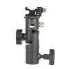 E Type Metal Flash Bracket Universal Hot Shoe Speedlite Umbrella Holder with 1/4" to 3/8" Screw Mount Swivel Adapter Light Stand view 1