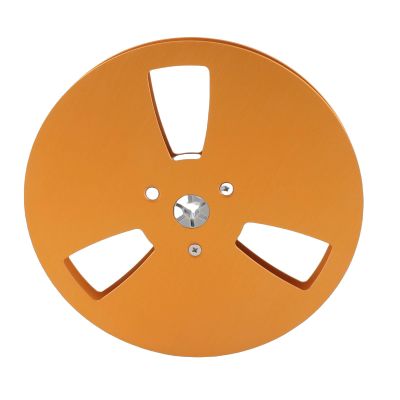 1/4 7 Inch Empty Tape Reel TEAC, Aluminum Alloy Sound Recorder, Compatible Reel to Reel Tape Deck, Repair Replacement Accessory, Modern Design with 3 Wind Holes (Gold)