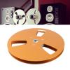 1/4 7 Inch Empty Tape Reel TEAC, Aluminum Alloy Sound Recorder, Compatible Reel to Reel Tape Deck, Repair Replacement Accessory, Modern Design with 3 Wind Holes (Gold) view 3