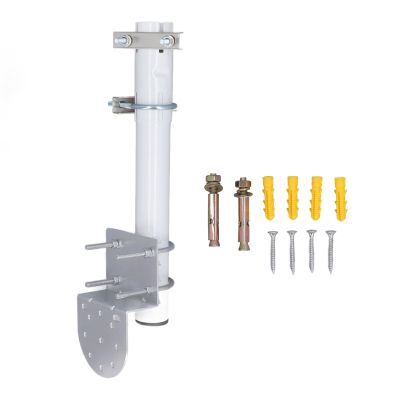 Wall Pole Roof Mount L Bracket Antenna Installation Kit for V2 Rectangular Dish Antennas, with Ethernet for TV Antenna, AP, Extenders and CPE Device