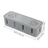 Angoily Power Cord Storage Box Grey Cable Organizer with Plug Socket Safety Multi Plug Holder for Home Office Cord Management 10.51X3.66X2.75In view 3