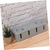 Angoily Power Cord Storage Box Grey Cable Organizer with Plug Socket Safety Multi Plug Holder for Home Office Cord Management 10.51X3.66X2.75In view 4