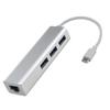 Angoily Type-c to USB Hub Ethernet Adapter for and Compatible High-Speed Data to and Play White view 1