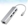 Angoily Type-c to USB Hub Ethernet Adapter for and Compatible High-Speed Data to and Play White view 4