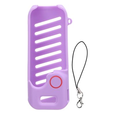 Wisoqu 3 Cover, TPU Protective Case for 3, Shockproof Anti Slip Protective Sleeve Cover with Wrist Strap for 3 Handheld Action Camera (Purple)