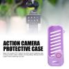 Wisoqu 3 Cover, TPU Protective Case for 3, Shockproof Anti Slip Protective Sleeve Cover with Wrist Strap for 3 Handheld Action Camera (Purple) view 2