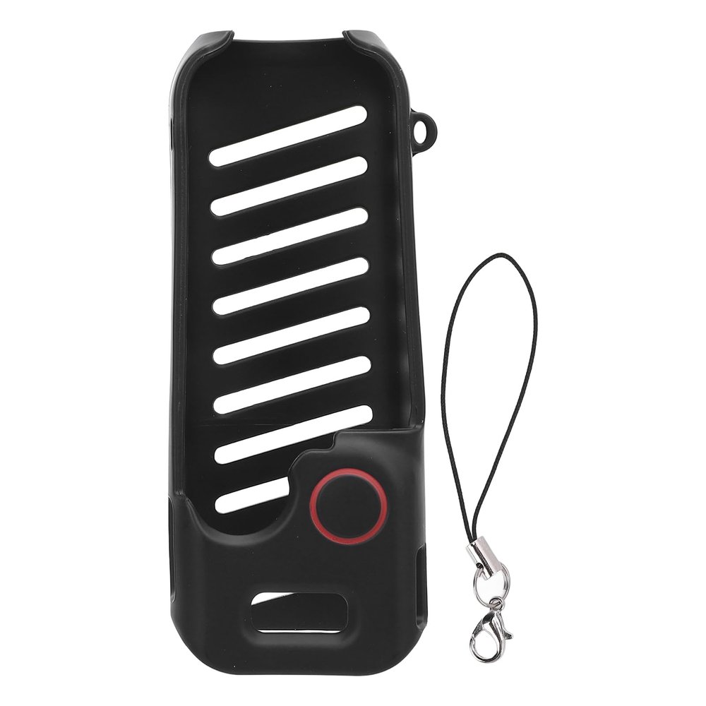 Wisoqu 3 Cover, TPU Protective Case for 3, Shockproof Anti Slip Protective Sleeve Cover with Wrist Strap for 3 Handheld Action Camera (Black)