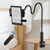 Kindle Holder with Remote Page Turner, Kindle Stand for Bed Reading, No Text Blocked 6mm Clip, No Margin Adjustments, Whisper-Quiet Page Turns, Fits 4.7-10" Devices (Paperwhite/Oasis, iPad/iPhone) view 1