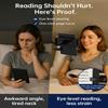 Kindle Holder with Remote Page Turner, Kindle Stand for Bed Reading, No Text Blocked 6mm Clip, No Margin Adjustments, Whisper-Quiet Page Turns, Fits 4.7-10" Devices (Paperwhite/Oasis, iPad/iPhone) view 3