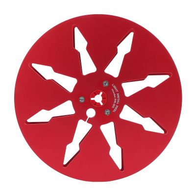 Empty Tape Reel, 1Pcs 1/4 7in Sound Recording 8 Hole Aluminum Alloy Tap Ereel Empty Aluminum Tray Opener Parts for Opening Machine Parts. (Red)