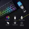 GOWENIC Gaming Microphone, USB Condenser Gaming Microphone with RGB Light, Noise Reduction, Plug and Play, Desktop Wired Computer Mic for Streaming Podcast Studio view 2