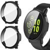 2 Pack Hard PC Case for Garmin Vivoactive 5 Screen Protector, Cover with Tempered Glass Screen Protector for Garmin Vivoactive 5 Case (Black/Black) view 1