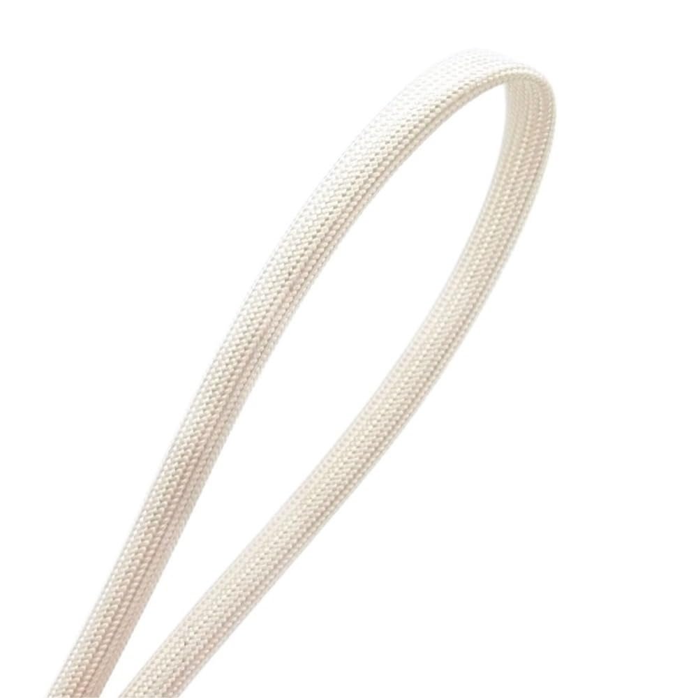 wewey HTG Cable Sleeve Soft Glass Fiber Braided High Temperature Pipe, 1-25mm Fiberglass Tube, Wire Wrap Protect 1pc(White,5MMx15METERS)