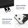 kwmobile Neoprene e-Reader Pouch Size 6" eReader - Universal eBook Sleeve Case with Zipper, Wrist Strap - Black/White view 4