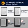 kwmobile Origami Case Compatible with Kobo Clara BW/Colour Case - Slim PU Leather Cover with Stand - Mint view 2