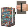 kwmobile Case Compatible with Pocketbook Verse/Verse Pro/Verse Color/Vivlio Light/Light HD - PU Leather Cover with Magnetic Closure, Strap, Front Pocket - Library Motto Multicolor view 1