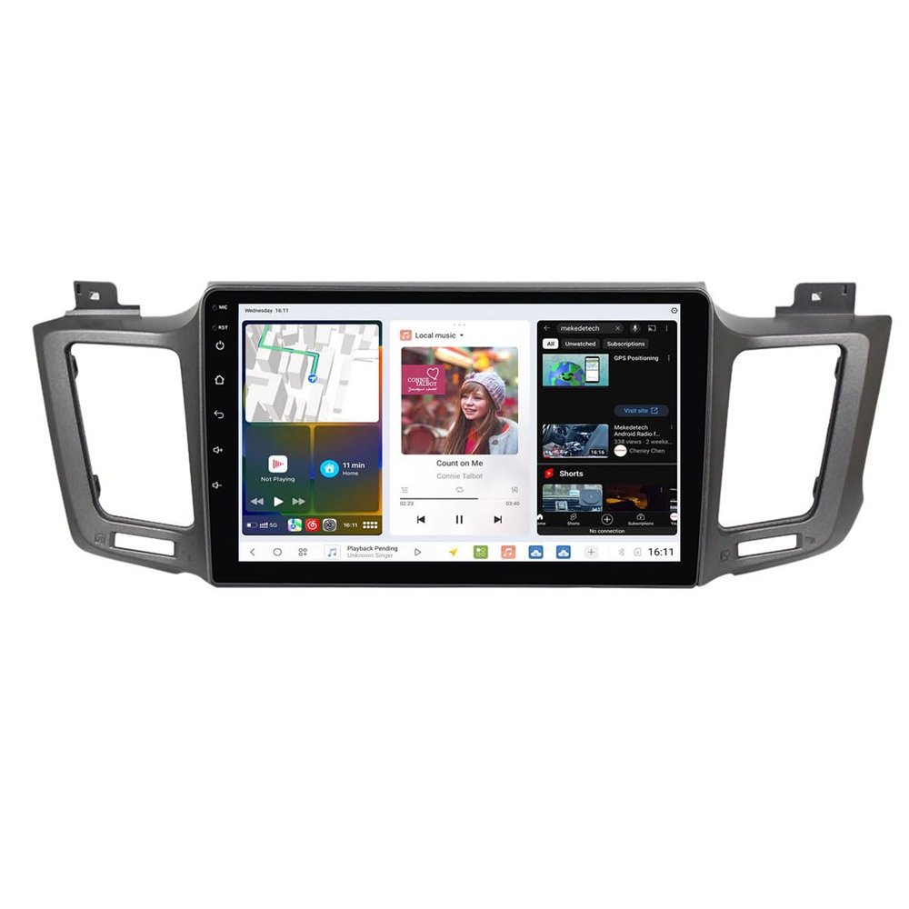 DUDUAUTO DUDU7 Car Stereo for Toyota Rav4 Radio 2013-2018 with Carplay & Android Auto 10.36 Inches 2000x1200 2K QLED Touch Screen Head Unit with Bluetooth GPS DSP AM/FM Radio 6G RAM+64G ROM