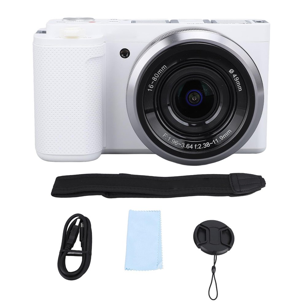 5K 64MP Mirrorless Camera High Definition 3.2inch Flip Touchscreen Digital Camera Intelligent Focusing Macro Camera