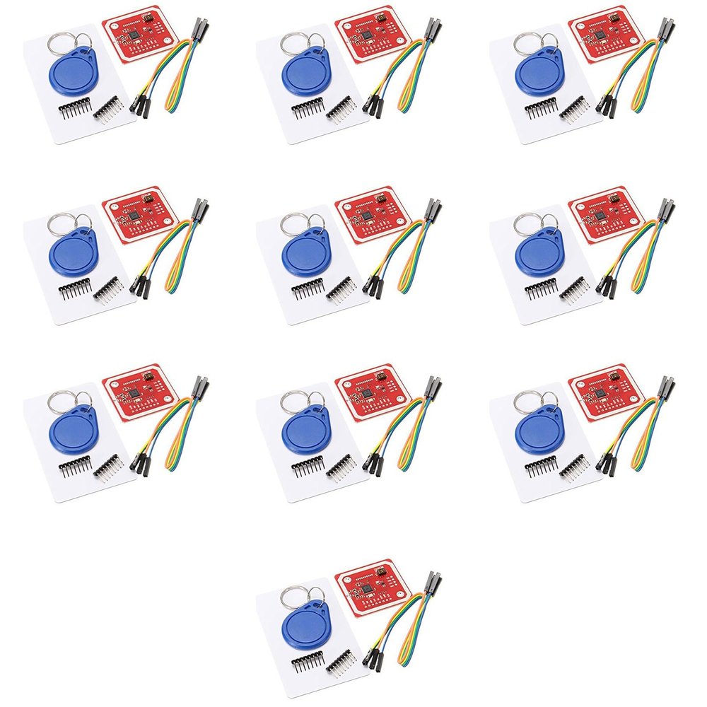 10 Packs PN532 NFC NXP RFID Module V3 Kit,Near Field Communication Reader Module Kit with I2C SPI HSU,S50 White Card,Key Card, Suitable for Arduino,Raspberry Pi,DIY, Smartphones,and Android Phones.