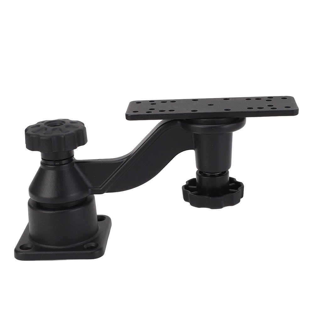 6in Swing Arm Mount, Marine Grade Aluminum Horizontal Base, 360 Rotation, Bent Swing Arm Mount for Fish Finders Chartplotters