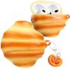 Boaretiu for Airpods 3 Case - Cute Kawaii Luminous Croissant with Keychain for AirPods 3rd Generation Case Funny 3D Soft Silicone Fun Cool for Girls Women Teens for Air Pod 3 Cover view 1
