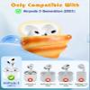 Boaretiu for Airpods 3 Case - Cute Kawaii Luminous Croissant with Keychain for AirPods 3rd Generation Case Funny 3D Soft Silicone Fun Cool for Girls Women Teens for Air Pod 3 Cover view 2