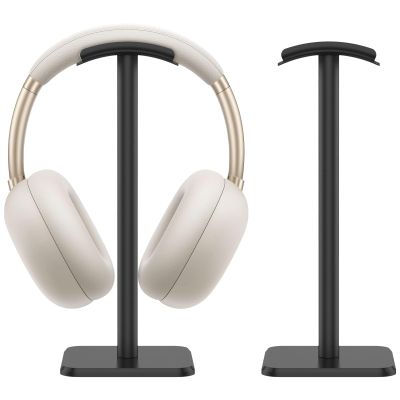 2 Pcs Headphone Stand Headset Holder Removable Headphone Holder Stable Space Saving Headphone Stand for Desk Practical Headphone Rack for Home Office Black