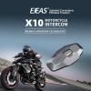 SolaMr X10 Motorcycle Helmet Bluetooth Headset Speakers Headphone, Ski Helmet Intercom Integrated Mesh Communication System Support 10 Riders with Bluetooth 5.1, Noise Cancellation, Yellow view 2