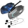 SolaMr X10 Motorcycle Helmet Bluetooth Headset Speakers Headphone, Ski Helmet Intercom Integrated Mesh Communication System Support 10 Riders with Bluetooth 5.1, Noise Cancellation, FM Radio, Sliver view 1