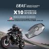 SolaMr X10 Motorcycle Helmet Bluetooth Headset Speakers Headphone, Ski Helmet Intercom Integrated Mesh Communication System Support 10 Riders with Bluetooth 5.1, Noise Cancellation, FM Radio, Sliver view 2
