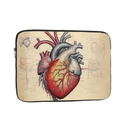 WHJSHOP Human Anatomy Heart Chart Picture Laptop Case - Shockproof Portable Laptop Sleeve Bag for Men and Women Business Travel, School, and Office Daily Use