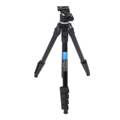 Camera Tripod, 360 Ball Head Aluminum Alloy Tripod with Carry Bag, Center Column Quick Release Plate Travel Tripod for DSLR Camcorder Low Angle, Height Adjustable