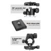 Camera Tripod, 360 Ball Head Aluminum Alloy Tripod with Carry Bag, Center Column Quick Release Plate Travel Tripod for DSLR Camcorder Low Angle, Height Adjustable view 3