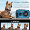 1080P Water Digital Camera, 48MP Digital Video Camera 2.4 Inch Screen Auto Focus 4X Digital Zoom Camera for Boys Girls Birthday Back to School Xmas Gift (Blue) view 4
