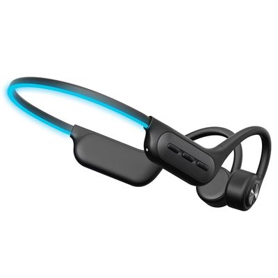 Bluetooth Bone Conduction Headphones with night running lights Wireless Headphones, Open Ear Design, Waterproof Sport Headset for Running, Driving, Cycling, with Clear Calls, Built in 32G Memory