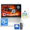 HP 14 inch Laptop with Microsoft 365 & Wireless Earbuds  Ultralight & Compact  Intel 4-Core Processor  8GB RAM  128GB External & 64GB Onboard & 1TB Cloud Storage  HD Display  Windows 11  White view 1