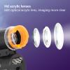 60X Phone Microscope Portable Magnifying Glass 2 LED Lights Magnifier for Photograph Black view 2