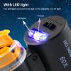 60X Phone Microscope Portable Magnifying Glass 2 LED Lights Magnifier for Photograph Black view 3