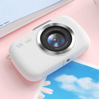 5K Digital Camera, 80MP Compact Camera, 18X Digital Zoom, 2.8 Inch IPS Screen, Flash, Continuous and Lapse Photography, Portable Vlogging Camera for Boys Girls (White)