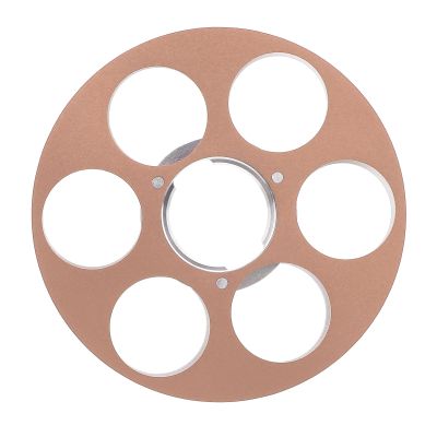 Empty Tape Reel, 6 Hole Empty Reel for NAGRA Miniature Tape Recorder, Aluminum Alloy Low Noise High Strength Open Take Up Reel to Reel Small Hub for Reel Tape Drive (Gold)