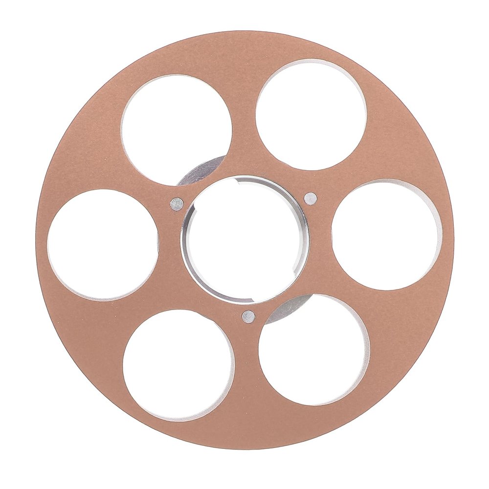 Empty Tape Reel, 6 Hole Empty Reel for NAGRA Miniature Tape Recorder, Aluminum Alloy Low Noise High Strength Open Take Up Reel to Reel Small Hub for Reel Tape Drive (Gold)